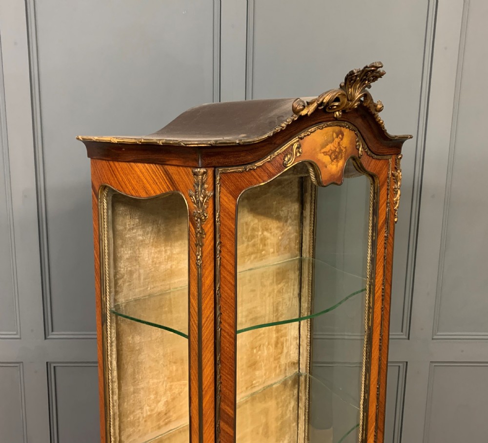 Vernis Martin Decorated French Kingwood Vitrine View XI
