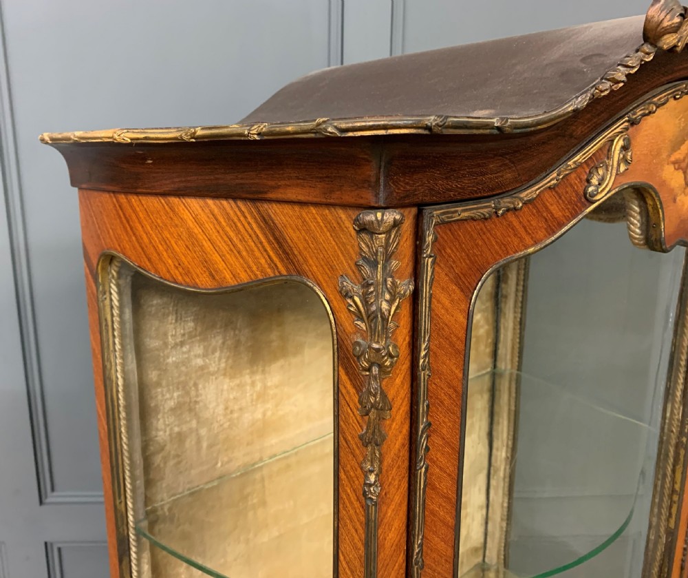 Vernis Martin Decorated French Kingwood Vitrine View XII