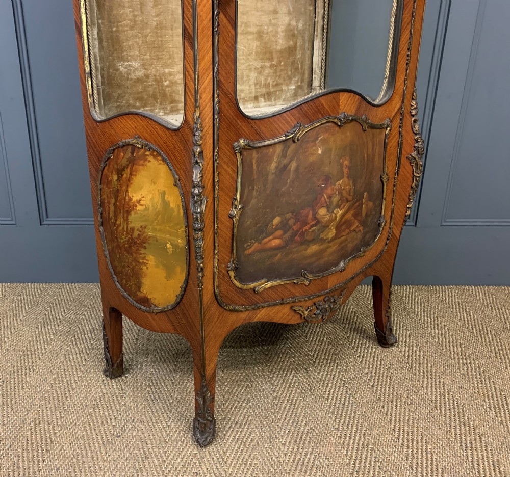Vernis Martin Decorated French Kingwood Vitrine View XIII