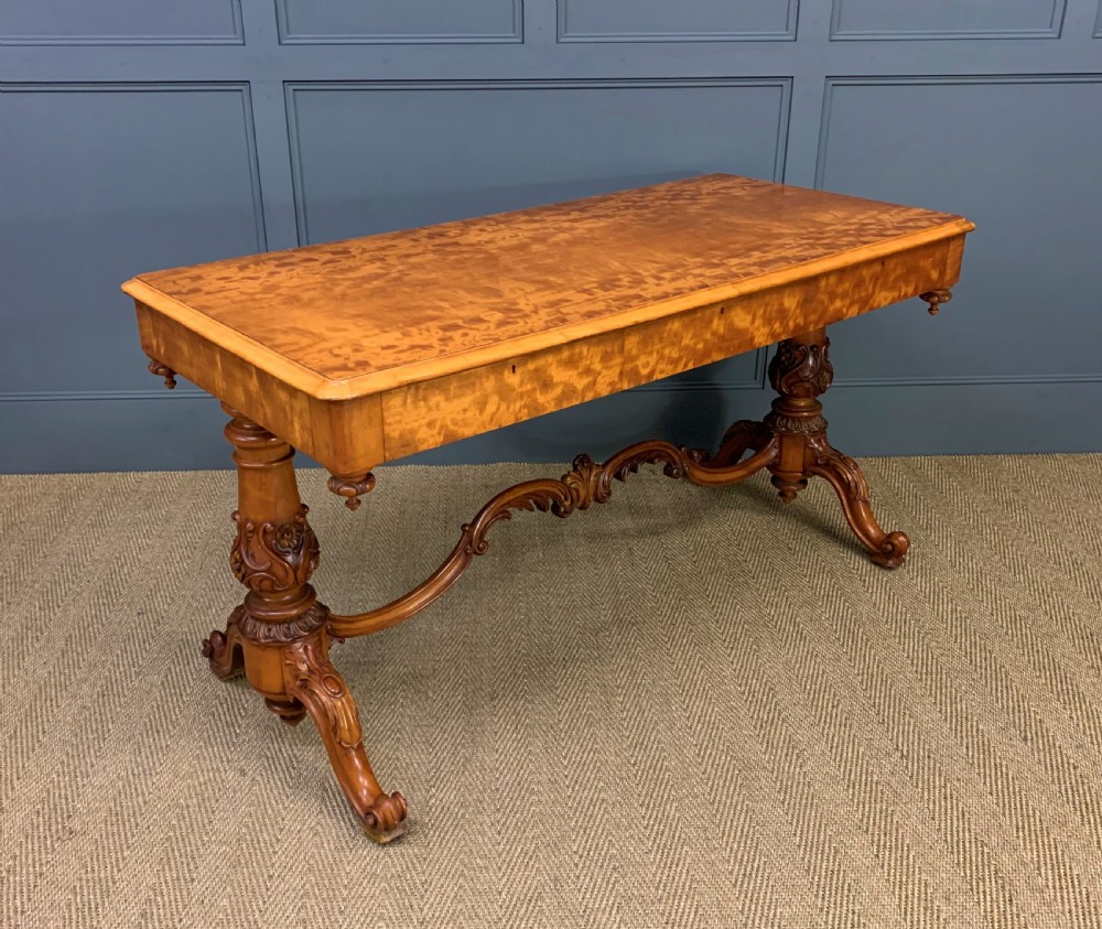 Victorian Satinwood Library Table