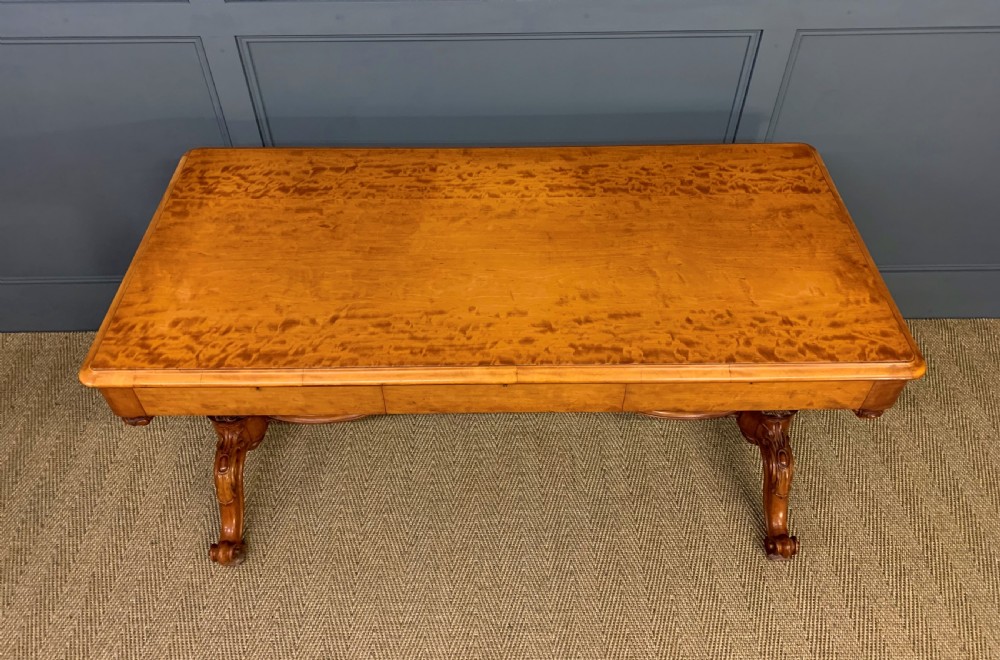 Victorian Satinwood Library Table View II