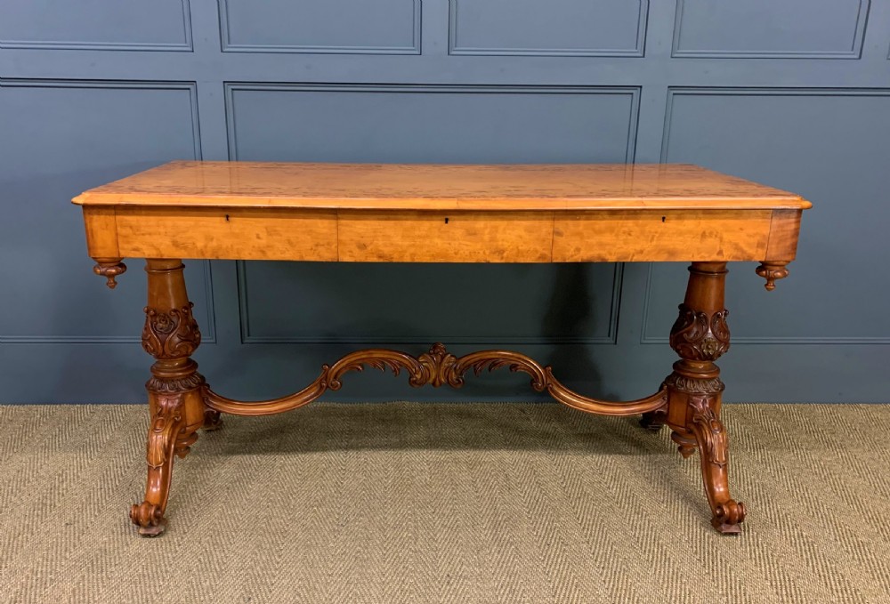 Victorian Satinwood Library Table View VII