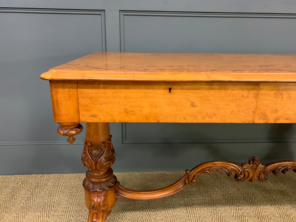 Victorian Satinwood Library Table View IX