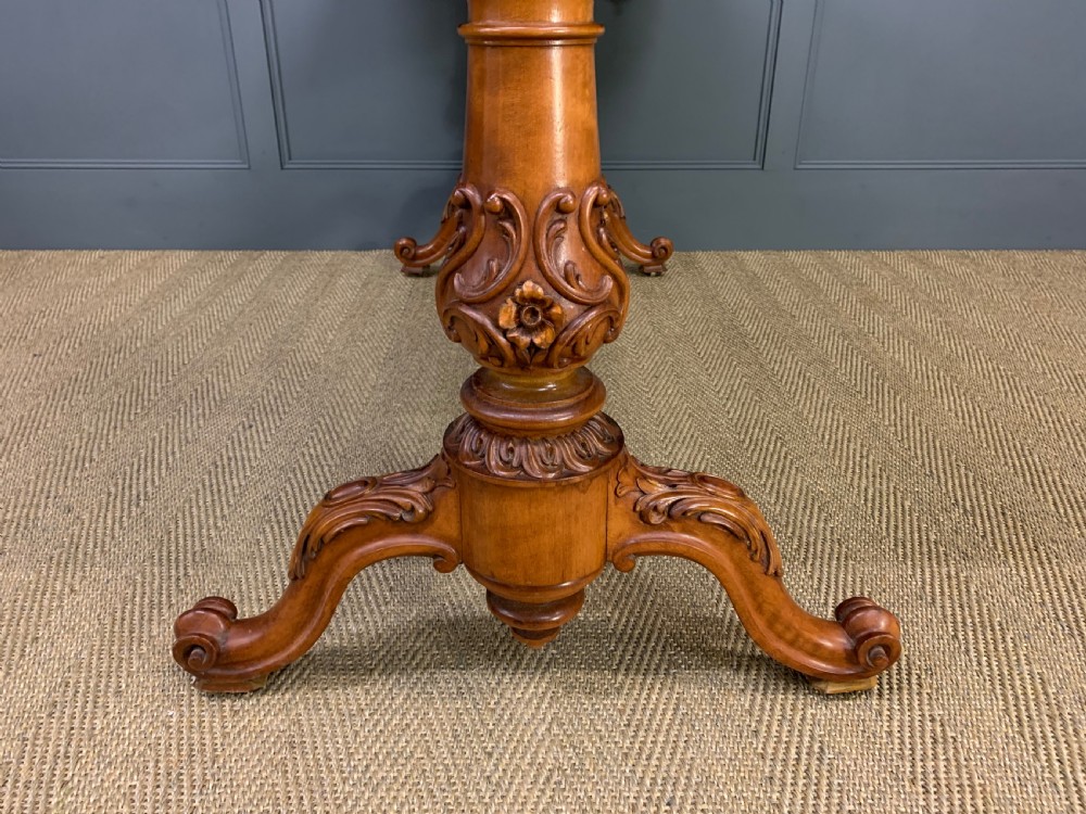 Victorian Satinwood Library Table View XIV