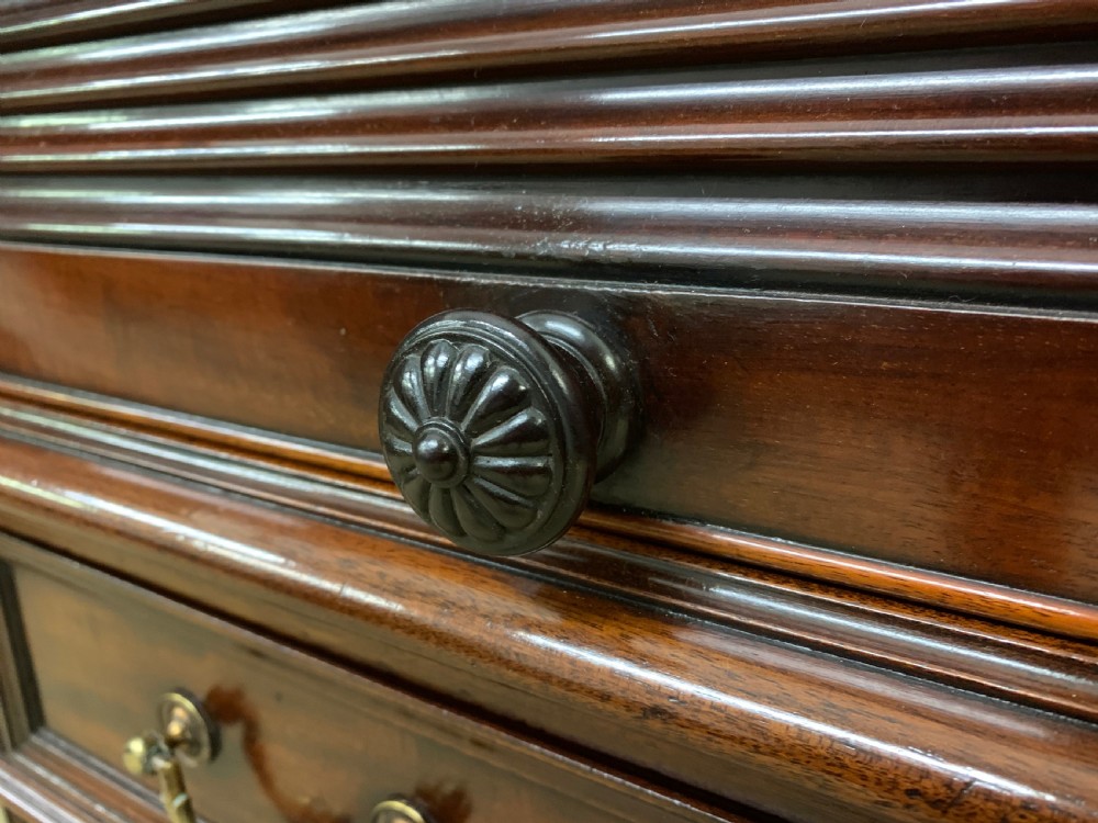 Victorian Figured Mahogany Roll Topped Bureau Bookcase View XI