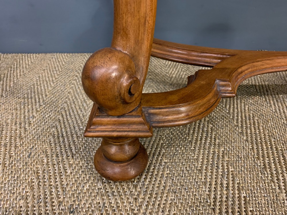 Burr Walnut Serpentine Fronted Console Table View VIII