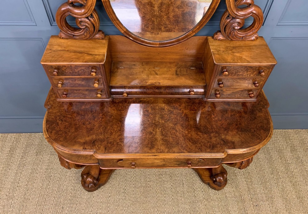 Victorian Burr Walnut Duchess Dressing Table View III