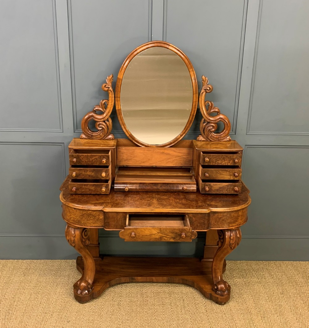 Victorian Burr Walnut Duchess Dressing Table View VI