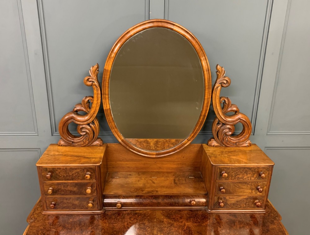 Victorian Burr Walnut Duchess Dressing Table View VII