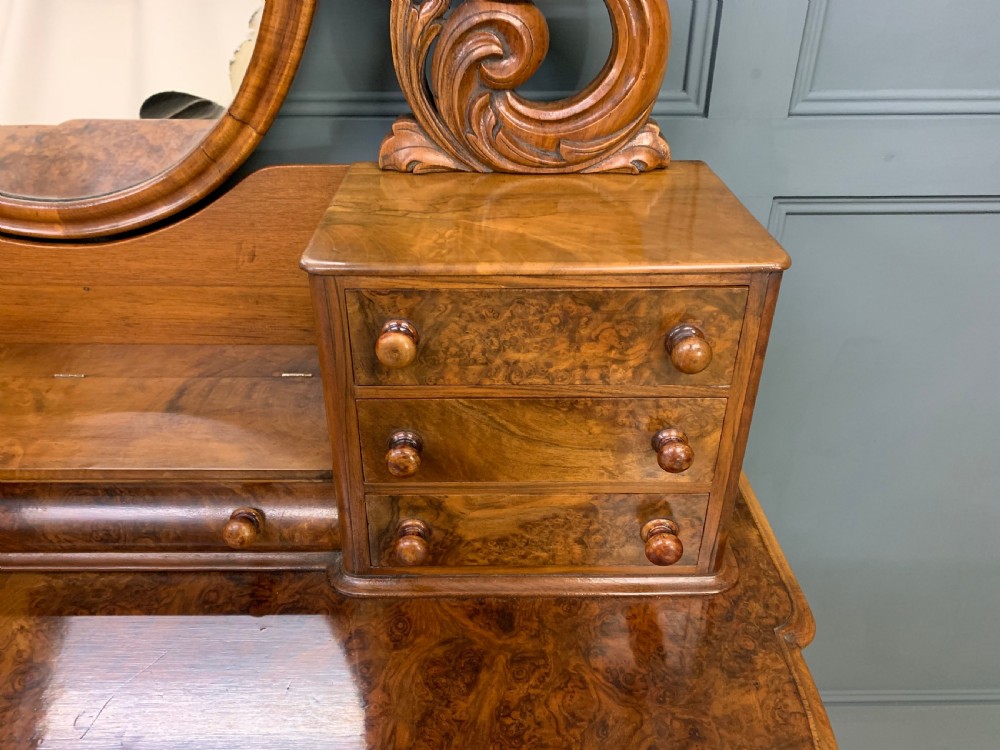 Victorian Burr Walnut Duchess Dressing Table View XI