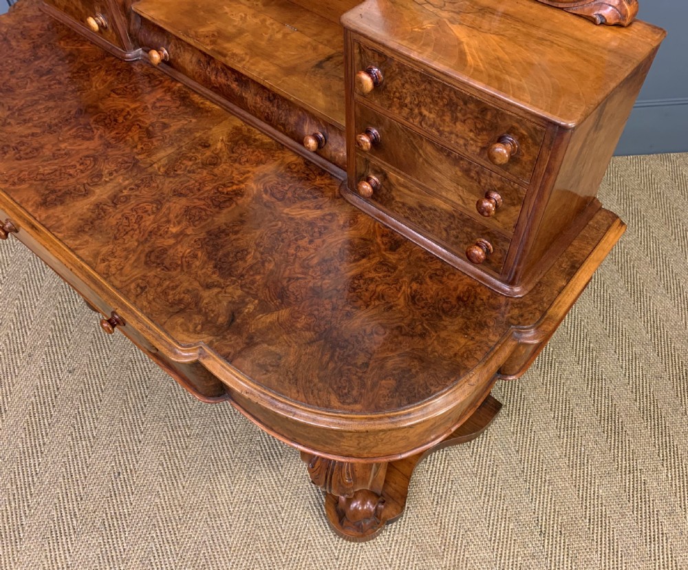Victorian Burr Walnut Duchess Dressing Table View XIX