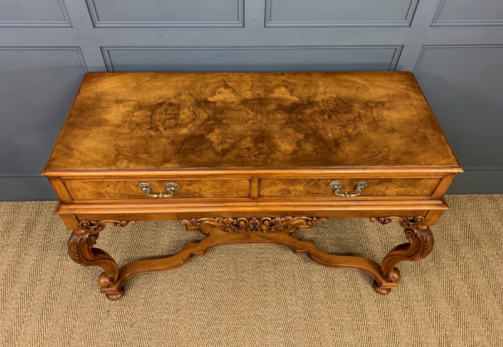 Burr Walnut Console Table View II