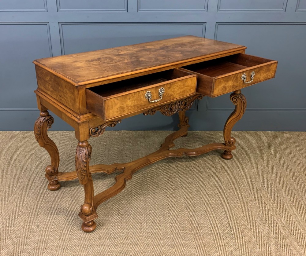 Burr Walnut Console Table View IV
