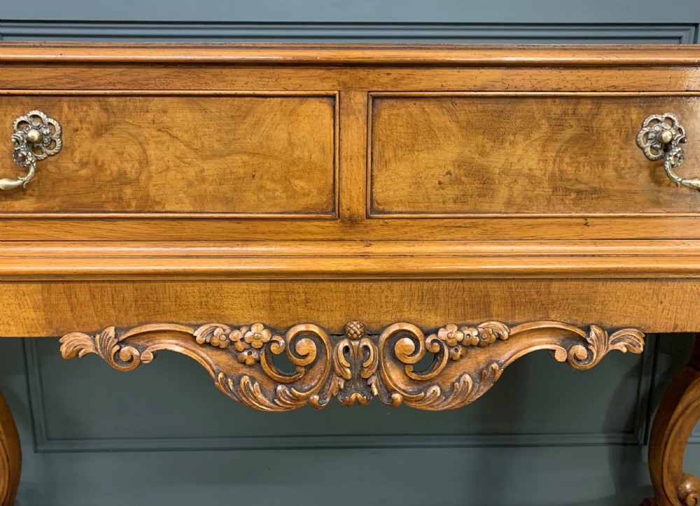 Burr Walnut Console Table View X