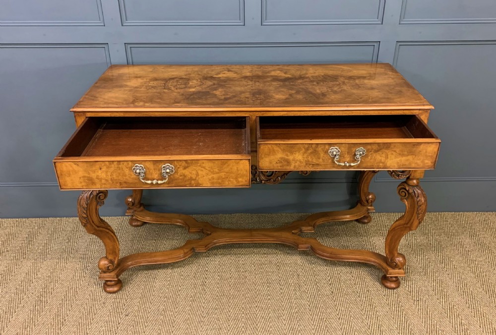 Burr Walnut Console Table View XI