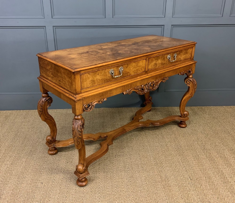 Burr Walnut Console Table View XII