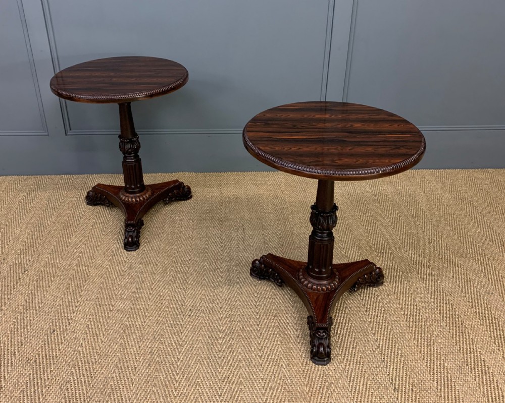 Pair of Regency Rosewood Wine Tables by Gillows