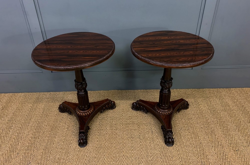 Pair of Regency Rosewood Wine Tables by Gillows View II