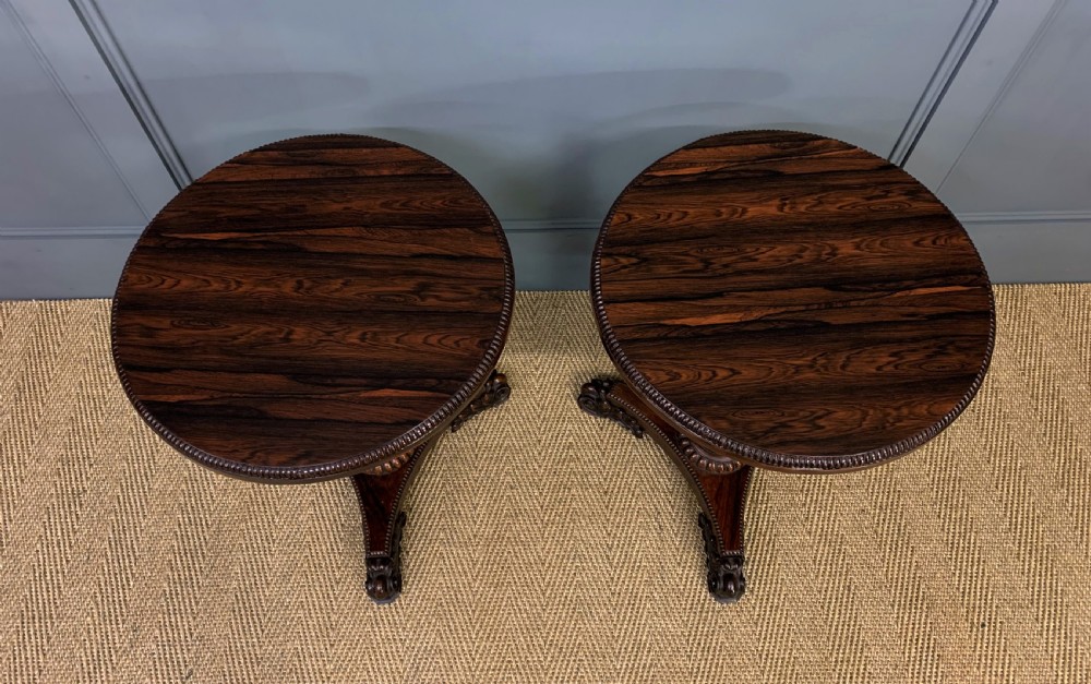 Pair of Regency Rosewood Wine Tables by Gillows View III