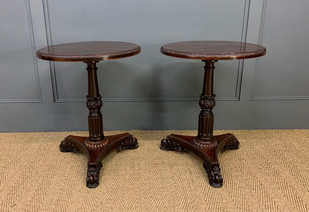 Pair of Regency Rosewood Wine Tables by Gillows View VI