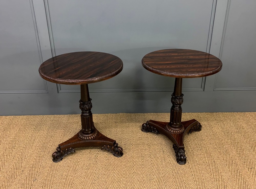 Pair of Regency Rosewood Wine Tables by Gillows View VIII