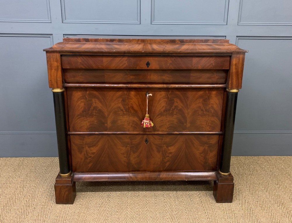 Flame Mahogany French Commode