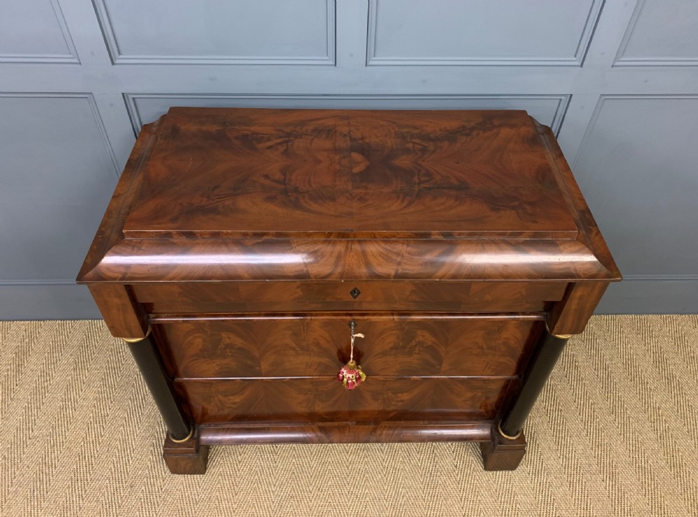 Flame Mahogany French Commode View II