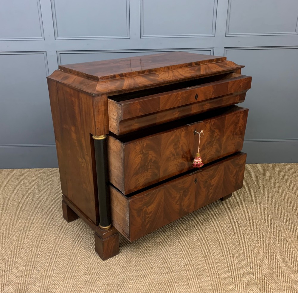 Flame Mahogany French Commode View III