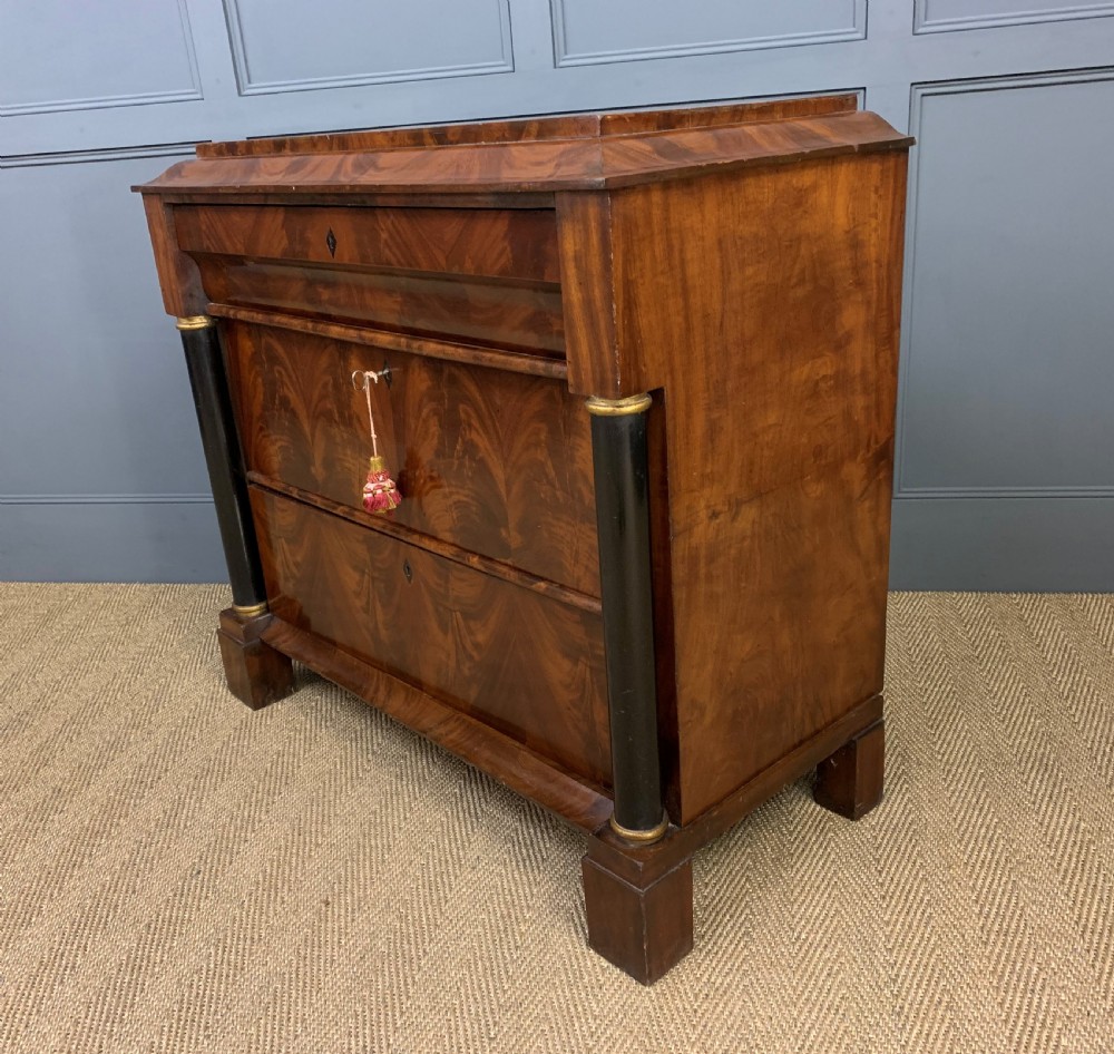 Flame Mahogany French Commode View V