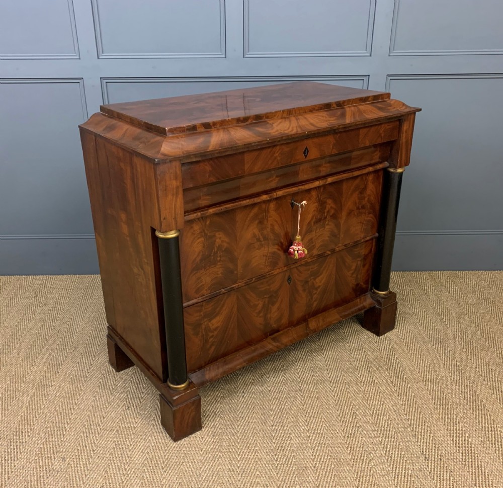 Flame Mahogany French Commode View IX