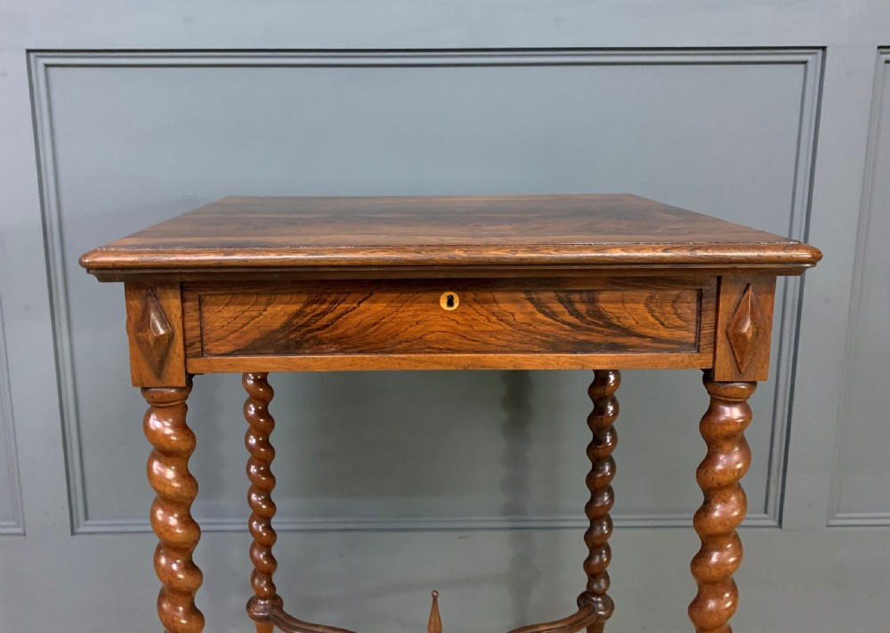 19th Century Rosewood Lamp Table View VIII