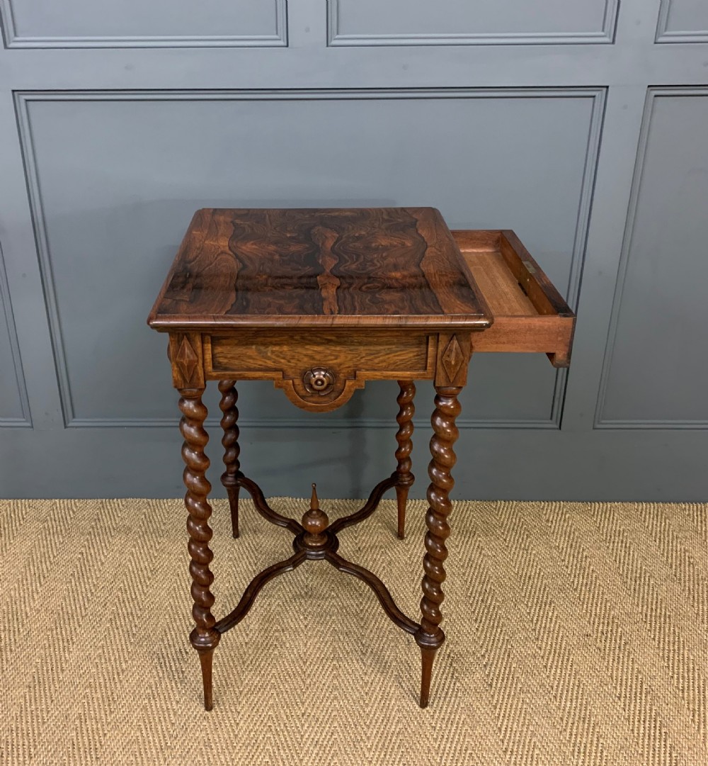 19th Century Rosewood Lamp Table View XI