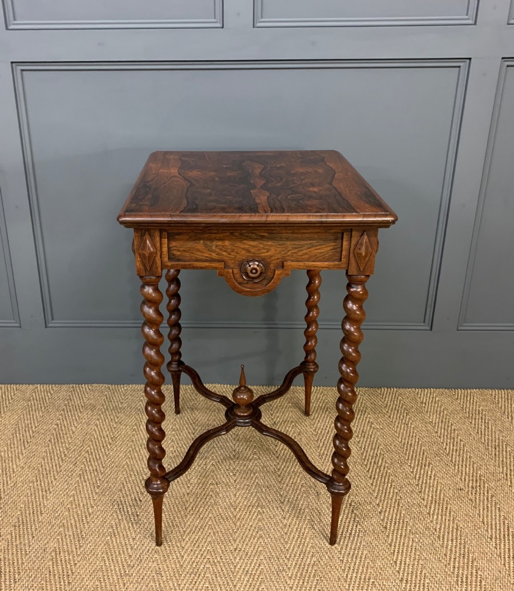 19th Century Rosewood Lamp Table View XII