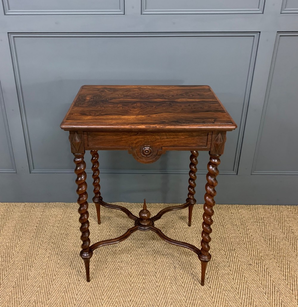 19th Century Rosewood Lamp Table View XIII