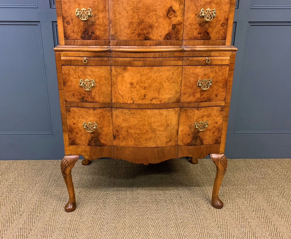 Burr Walnut Chest on Stand View VII