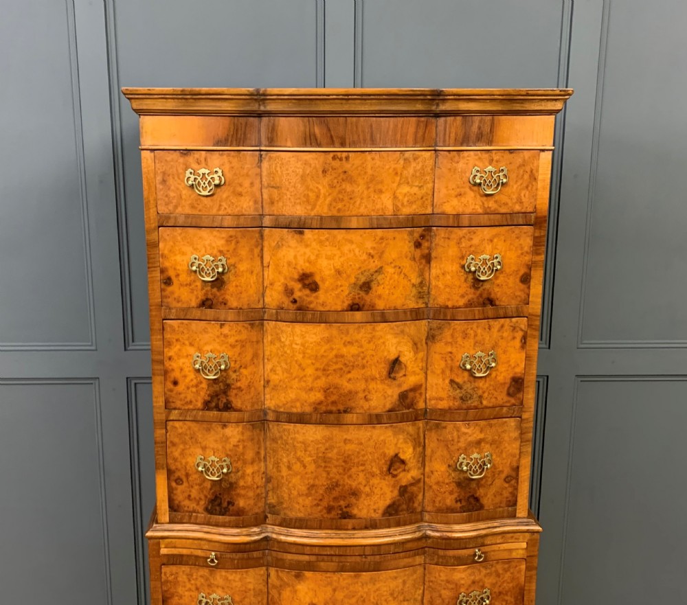Burr Walnut Chest on Stand View VIII
