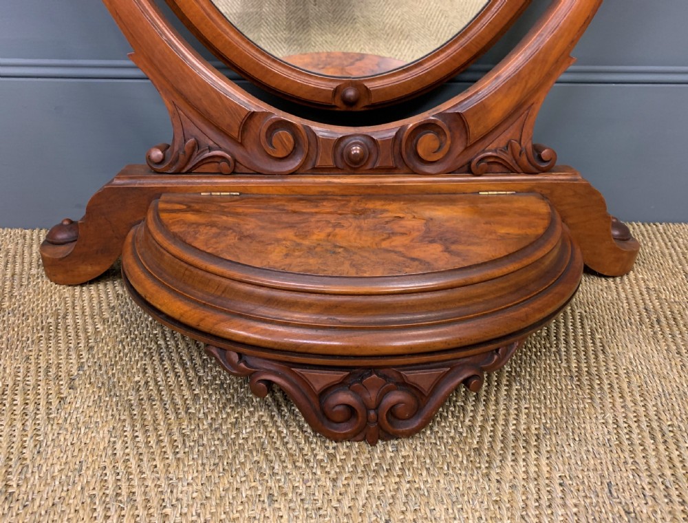 Victorian Burr Walnut Toilet Mirror View III