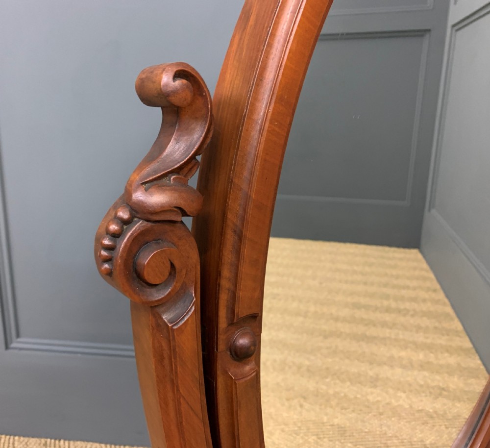 Victorian Burr Walnut Toilet Mirror View IV