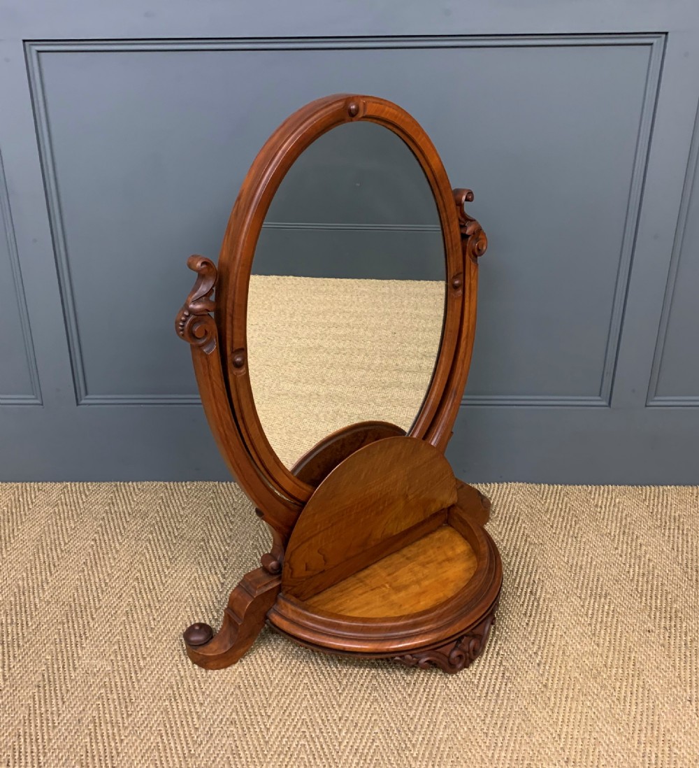 Victorian Burr Walnut Toilet Mirror View V