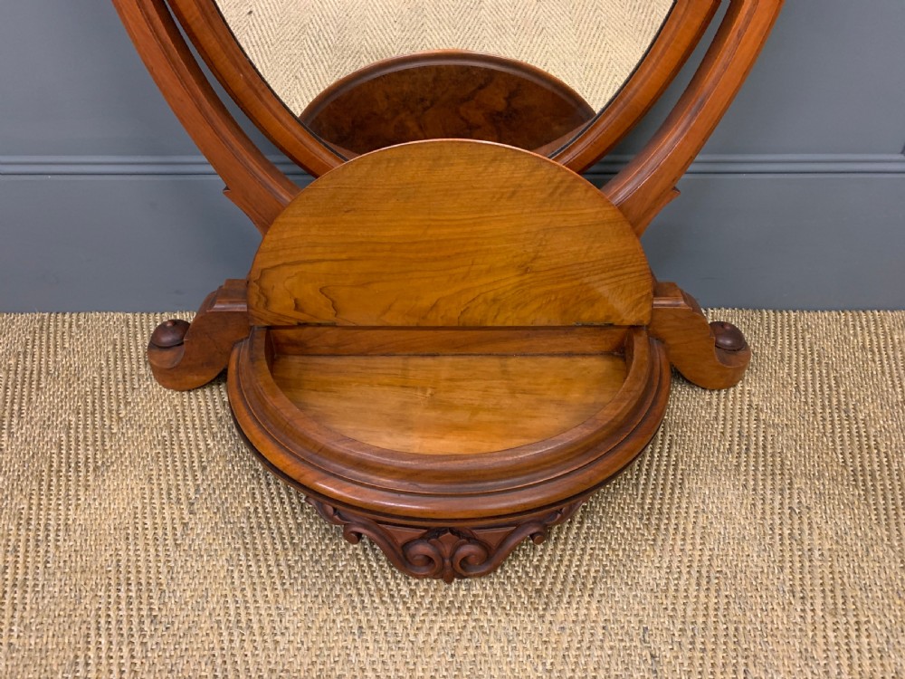Victorian Burr Walnut Toilet Mirror View VIII