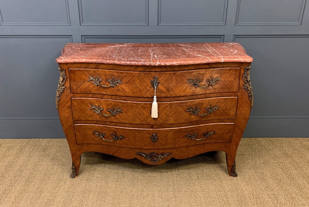 Large French Kingwood Marble Topped Commode View II