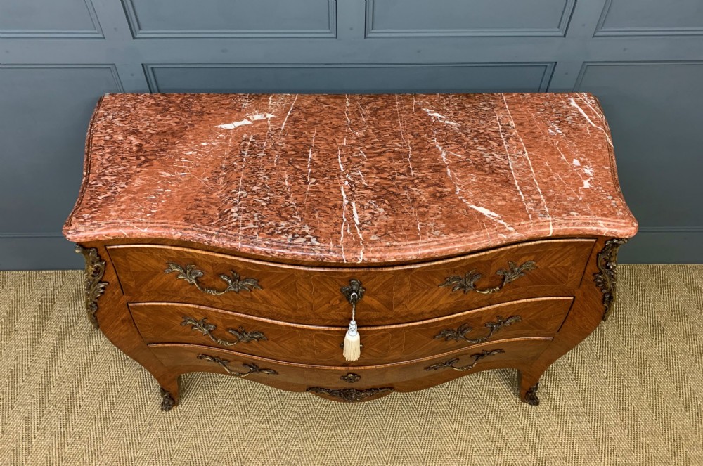 Large French Kingwood Marble Topped Commode View III