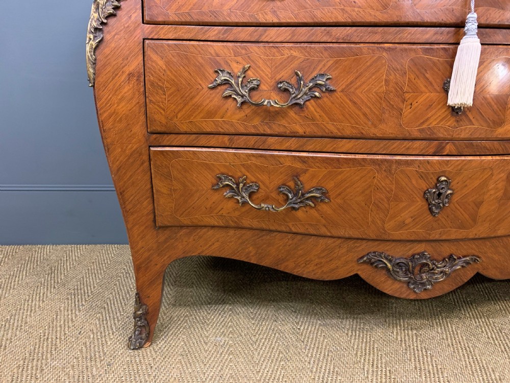 Large French Kingwood Marble Topped Commode View IX