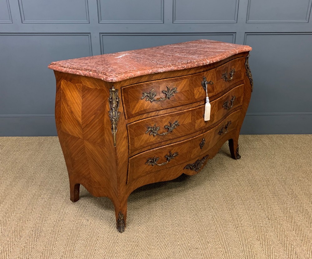 Large French Kingwood Marble Topped Commode View XIV