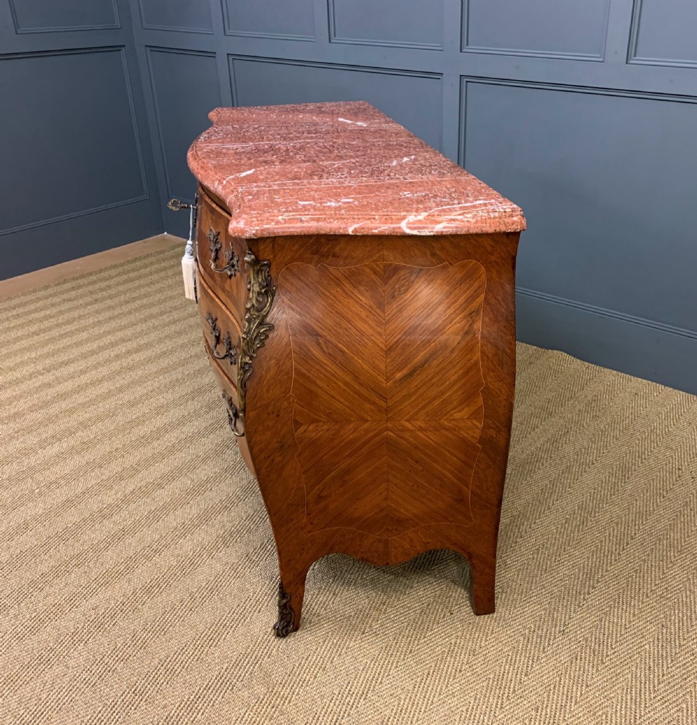 Large French Kingwood Marble Topped Commode View XVII