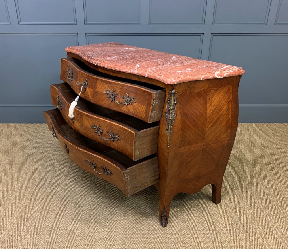 Large French Kingwood Marble Topped Commode View XVIII