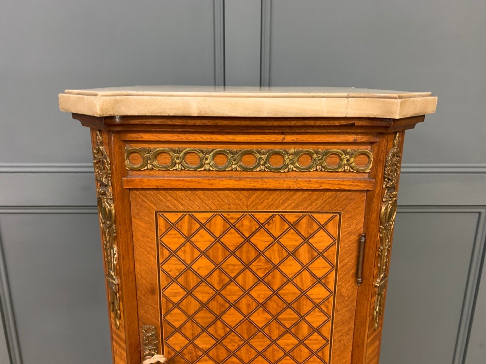 French Marble Topped Satinwood Cabinet View VII