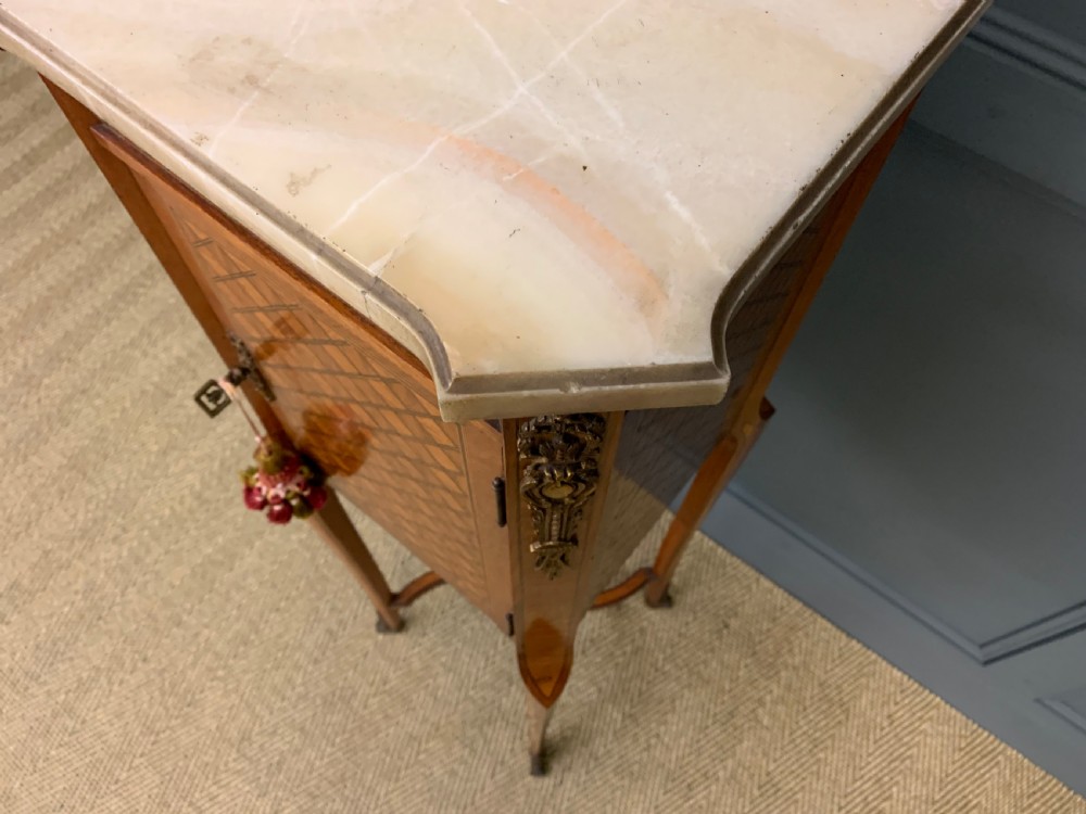 French Marble Topped Satinwood Cabinet View VIII