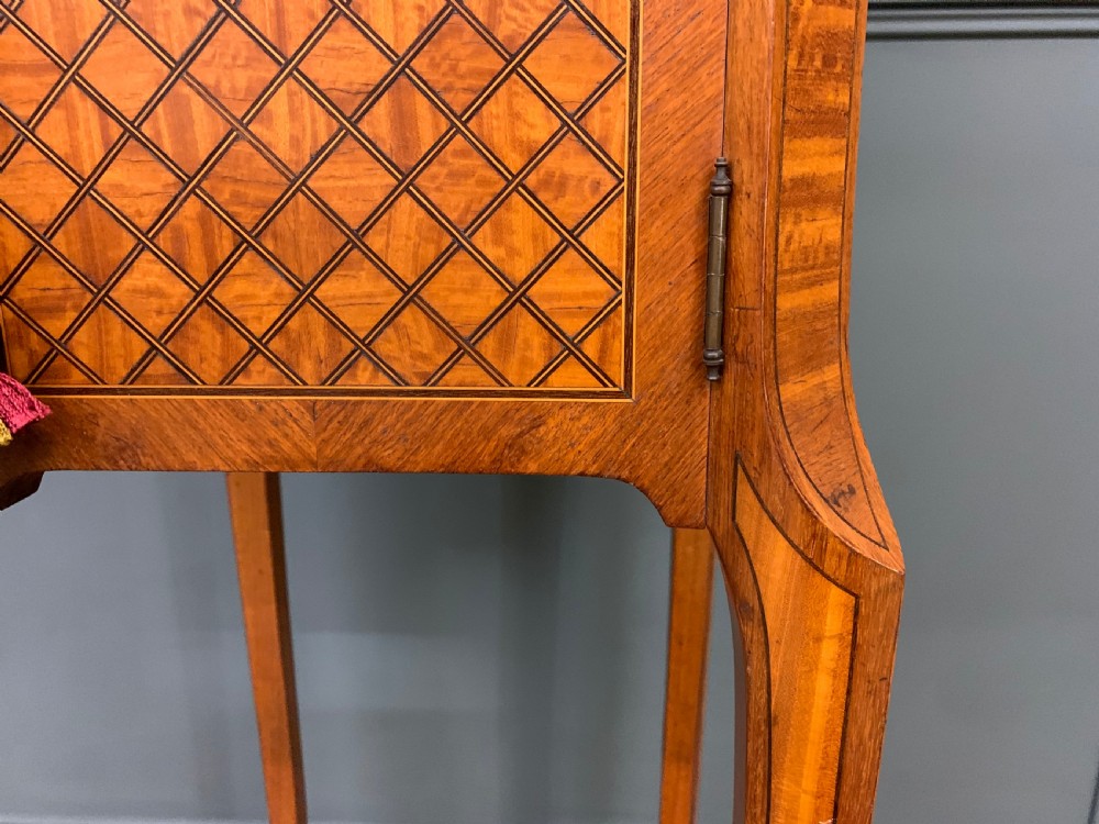 French Marble Topped Satinwood Cabinet View XI