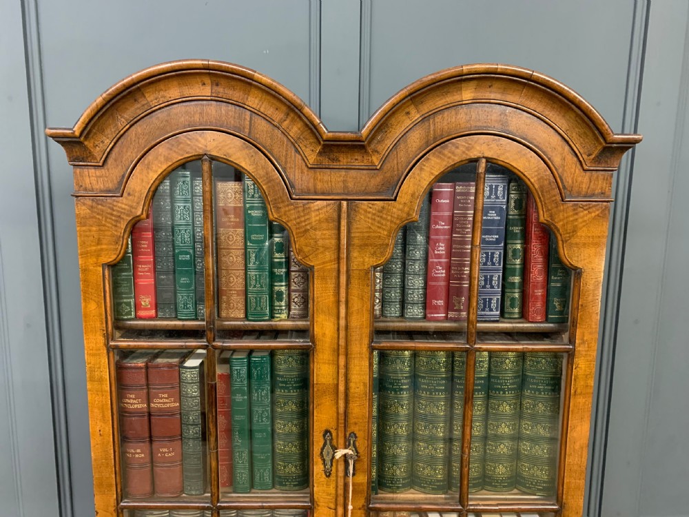 Dome Topped Burr Walnut Bureau Bookcase View X